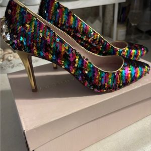 Chinese Laundry multi color sequined shoe